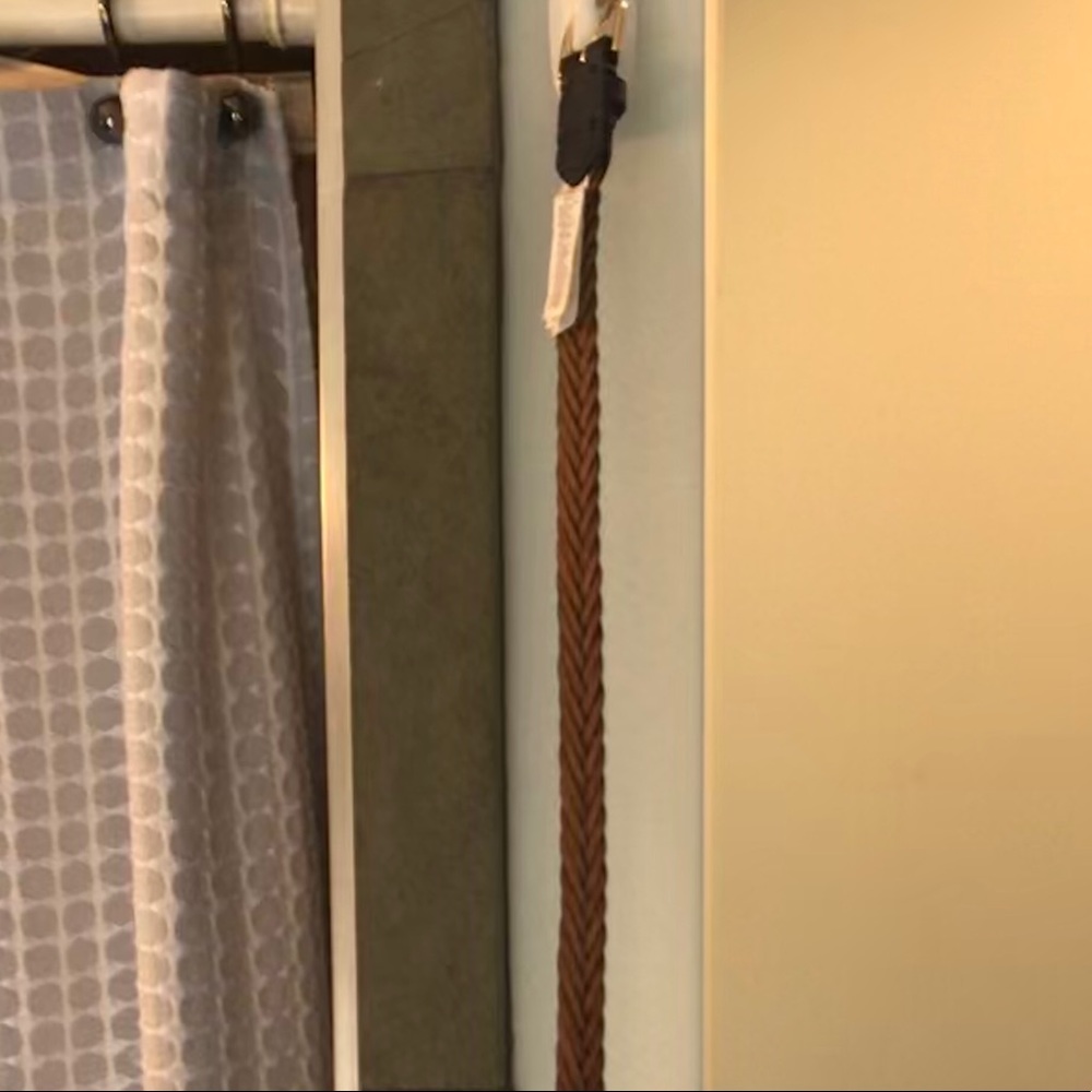 Brown braided belt